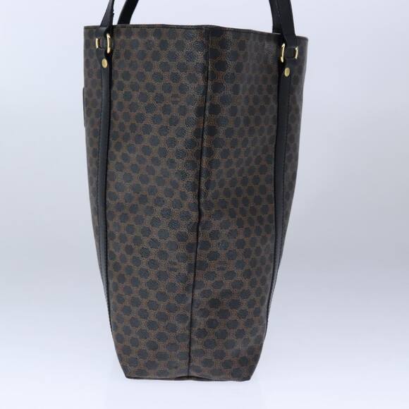 CELINE Macadam Canvas Tote Bag Pvc Leather Black Gold - Picture 5 of 12